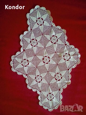 Ромбоид, плетен на една кука, снимка 5 - Декорация за дома - 34961606