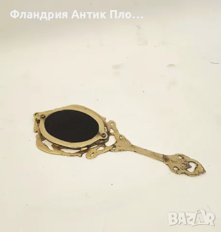 Декоративно ръчно огледало от метал - голд, снимка 3 - Огледала - 49648809