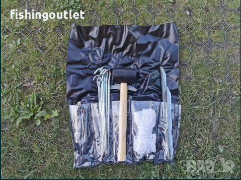  Монтажен комплект за палатка - колчета, гумен чук, въже, ластици и др 20 лв.