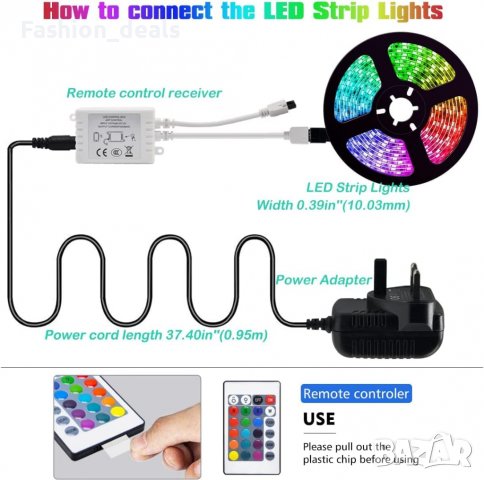 Нова Гъвкава 5 м LED лента с дистанционно подсветка на телевизор стая, снимка 2 - Лед осветление - 38585471