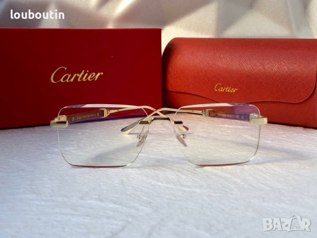 Cartier мъжки слънчеви очила с дървени дръжки диоптрични рамки, снимка 7 - Слънчеви и диоптрични очила - 42830104