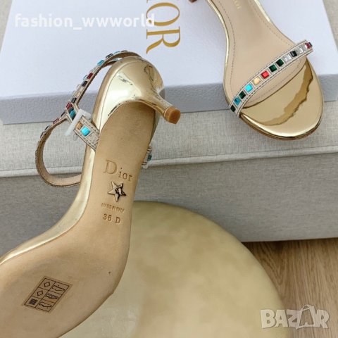 Дамски легантни сандали на ток DIOR (34-44) - реплика, снимка 2 - Дамски обувки на ток - 36813446