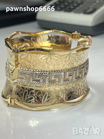 Златна гривна 14 карата , снимка 3 - Гривни - 51888023