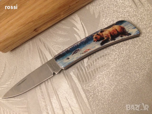 Немски ловен нож MAGNUM Stainless с мечка и специална кутия, снимка 3 - Ножове - 39828444