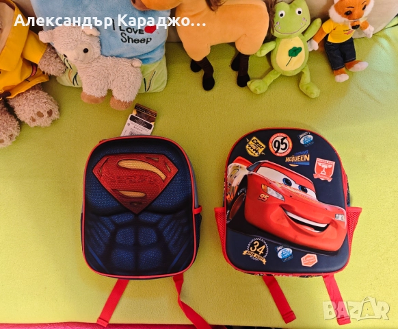 Две нови детски раници с релефни изображения отпред 