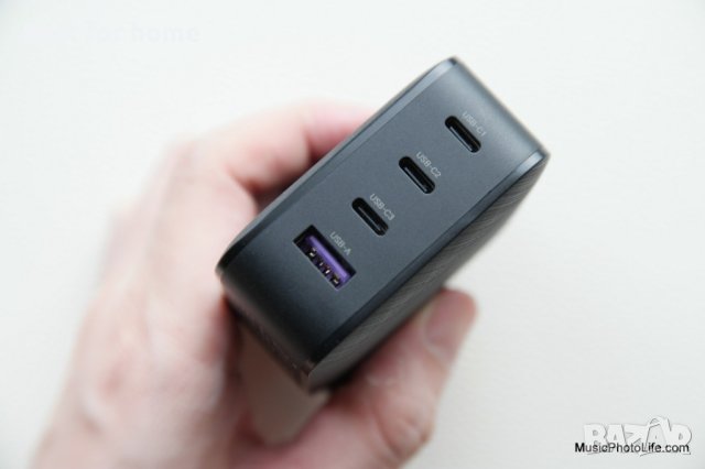 Зарядно устройство 220V UGREEN CD224, 65W, GaN, 3xUSB-C, 1xUSB-A, PD, QC бързо зареждане, снимка 6 - Друга електроника - 42312129
