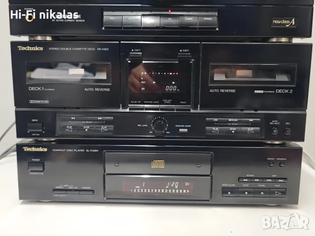 стерео усилвател FM радио ресийвър графичен еквалайзер касетъчен дек TECHNICS SU-X302 SH-E51 RS-X302, снимка 3 - Ресийвъри, усилватели, смесителни пултове - 55844020