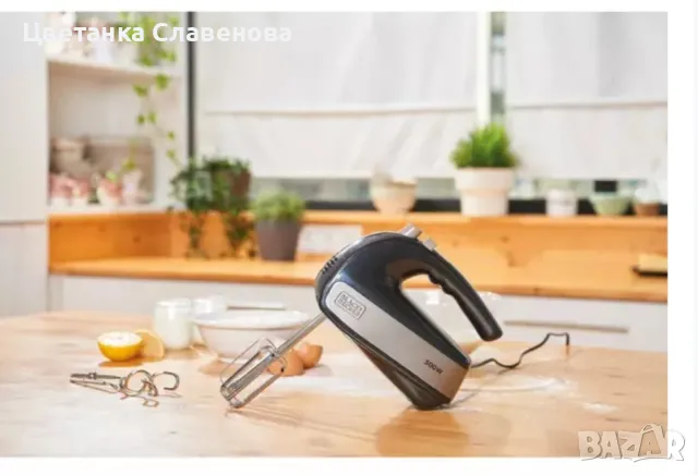 Електрически миксер BLACK+DECKER BXMX500E - 500W, 5 скорости + Turbo, снимка 4 - Миксери - 49302680