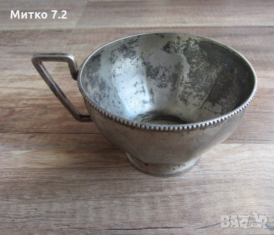 стара сребърна чаша за чай, снимка 3 - Антикварни и старинни предмети - 32105692