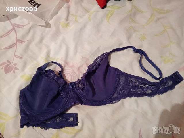  Син дантелен сутиен, снимка 3 - Бельо - 51019601