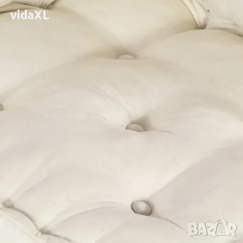 vidaXL Модулен диван Текстил Кремаво 210 x 140 x 56 см, снимка 9 - Дивани и мека мебел - 56147001