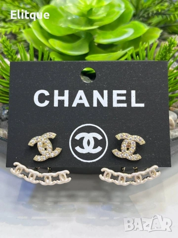 обеци от висококачествена стомана chanel , снимка 4 - Обеци - 53227663