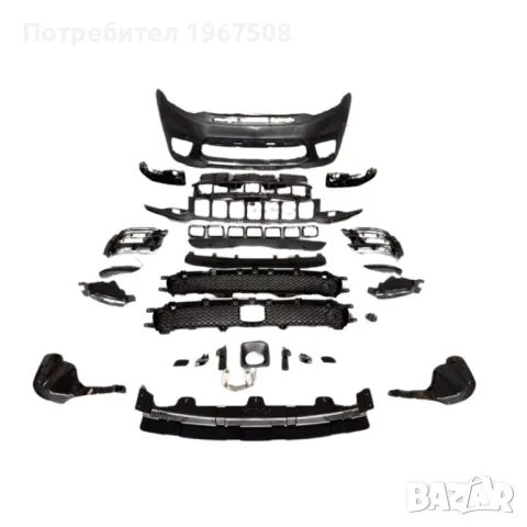 Предна броня + DRL Jeep GRAND CHEROKEE TRACKHAWK SRT Style, преден капак 2014 - 2021 и други части, снимка 3 - Части - 49364826