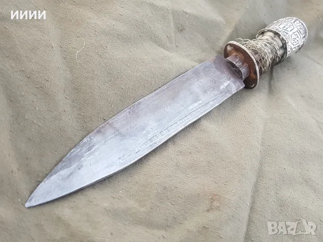 Сребърен нож кама 2, снимка 4 - Антикварни и старинни предмети - 56395073