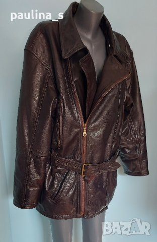 Мъжко рокерско яке тип шуба / голям размер , снимка 2 - Якета - 44322536