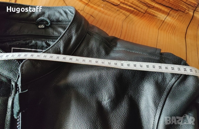 Ново Кожено яке Motomall черно телешки бокс мотор моторджийско Хл/2Хл, снимка 12 - Якета - 53334000