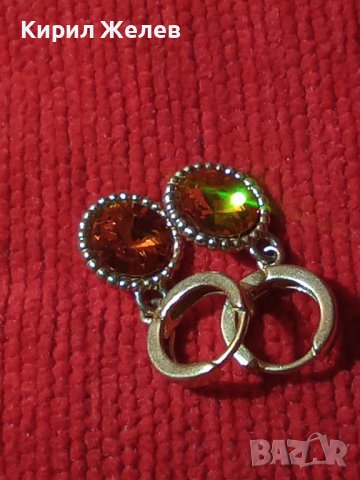 СКЪПОЦЕННИ БУТИКОВИ СРЕБЪРНИ с ПОЗЛАТА АРТ ОБЕЦИ СРЕБРО 925 с ЮВЕЛИРНО ФАСЕТИРАН ЦИТРИН 32498, снимка 14 - Обеци - 38323681