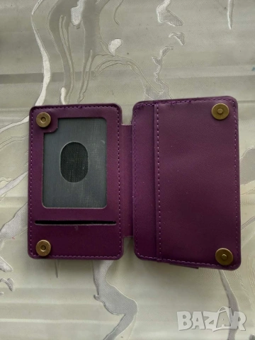 Кейс и портфейл за Айфон 16 про цвят лилав, снимка 5 - Калъфи, кейсове - 53878778
