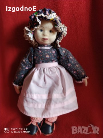 Стара ръчно изработена кукла момиче за колекционери но и за игра, снимка 3 - Колекции - 29699271