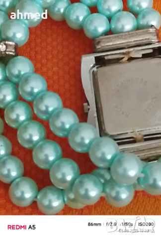 Красив часовник сес стъклени перли, снимка 4 - Дамски - 51244007