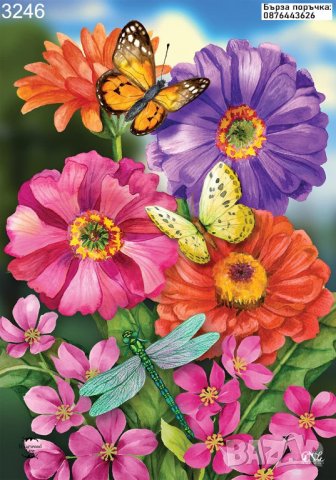 Диамантен гоблен Пеперуди и цветя