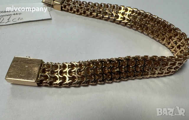 Златна гривна 44гр.21см., снимка 7 - Гривни - 53354263