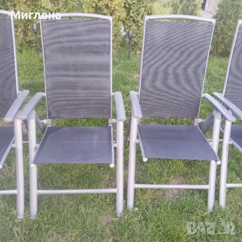 Сгъваеми алуминиеви столове, снимка 9 - Градински мебели, декорация  - 50148994