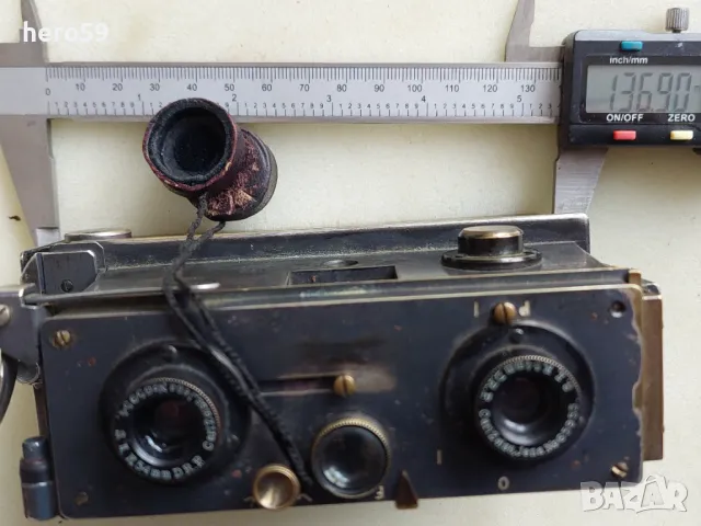Много рядък фотоапарат-фото камера първата стерео скопична камера 1896-1908г, снимка 14 - Антикварни и старинни предмети - 48928670