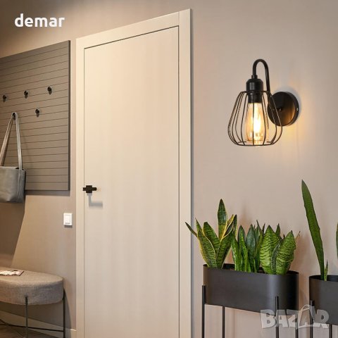 Индустриален стенен аплик Dorlink, желязна ретро стенна лампа, снимка 4 - Лампи за стена - 42509370