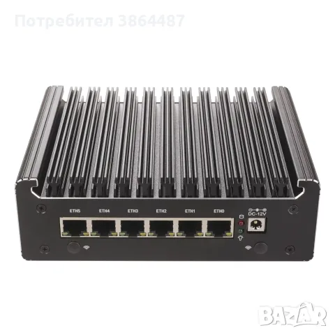 Нов Topton X6E Mini PC – Intel N100, 16GB DDR4, 512GB NVMe, 6 × 2.5GbE, снимка 2 - Работни компютри - 55807514