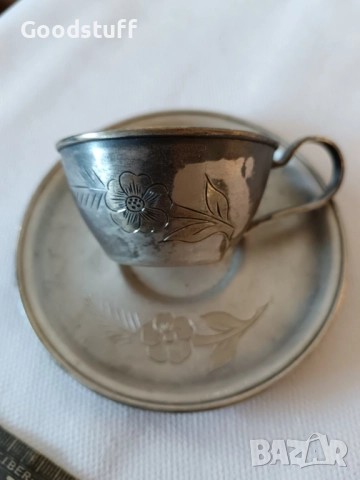 Лот чаши, мелхиор, позлатяване, посребрен комплект , снимка 2 - Антикварни и старинни предмети - 52514929