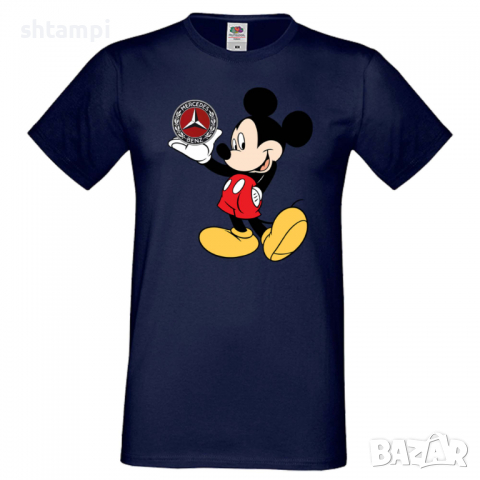 Мъжка тениска Mickey Mouse Mercedes Подарък,Изненада,Рожден ден, снимка 6 - Тениски - 36577410