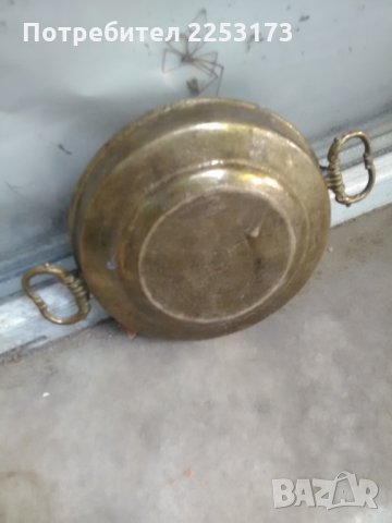 Бронзова чиния( купа) с дрьжки, снимка 2 - Декорация за дома - 29443902