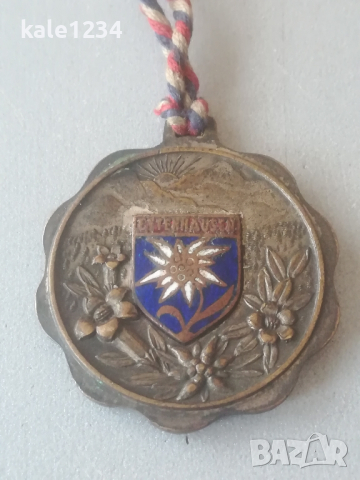 Стар туристически медальон. Еделвайс. Закрилник. Ettenhausen. Планинарски