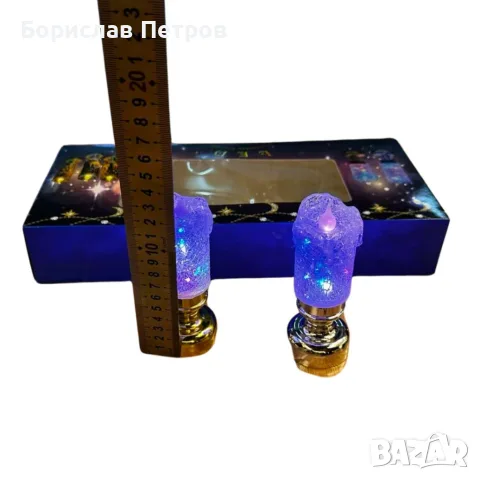Коледна LED свещ с многоцветни светлини, снимка 6 - Декорация за дома - 56227433