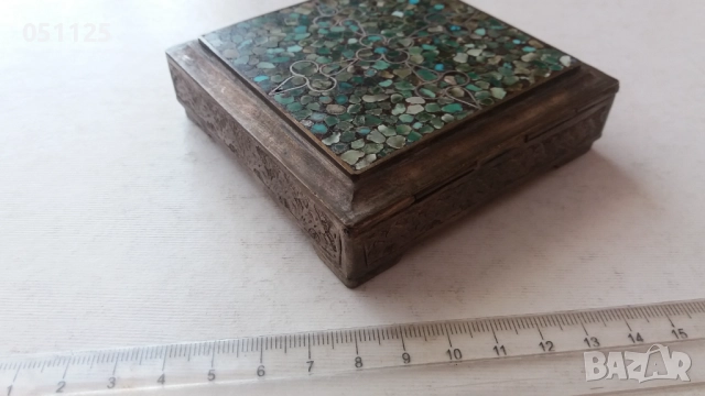 уникална посребрена кутия с камъни за бижута , снимка 11 - Антикварни и старинни предмети - 52923361