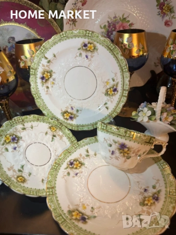 William Lowe Longton England  Circa 1874 - троен сет, мисля уникален и  с невероятна красота, снимка 7 - Антикварни и старинни предмети - 52967335