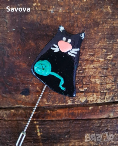 Брошки Котки, снимка 2 - Подаръци за жени - 53036976