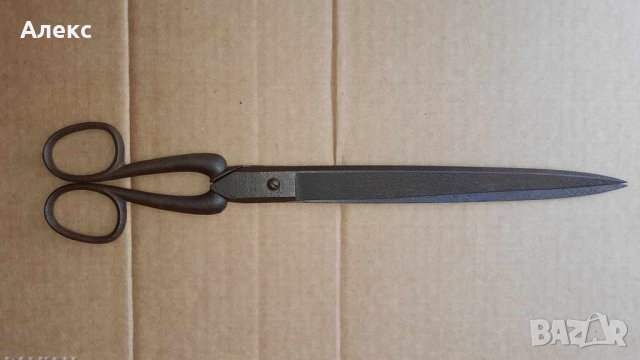 Голяма стара ножица–30см, снимка 4 - Антикварни и старинни предмети - 37553106