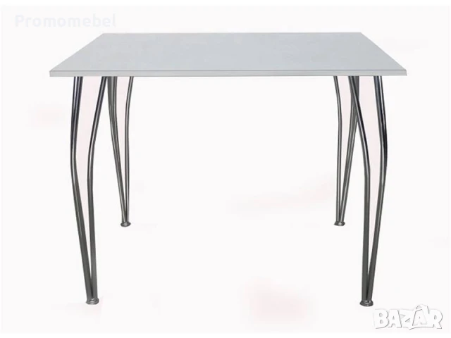 Трапезна маса с МДФ плот бял лак