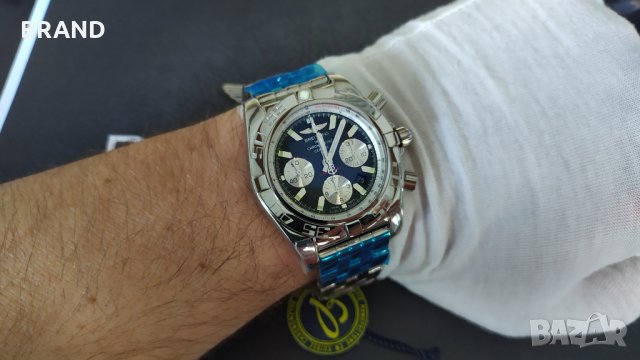 BREITLING CHRONOMAT 44мм механичен с действащ хронограф клас 6А+, снимка 10 - Мъжки - 31961106