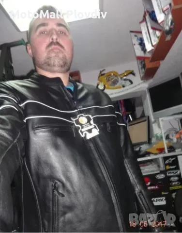 Яке MotoMall за чопър турист писта ретро рокер кожа кожено мото мотор, снимка 2 - Аксесоари и консумативи - 49245517