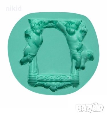 2 хванати Ангела на рамка силиконов молд форма калъп гипс шоколад фондан, снимка 2 - Форми - 33938537