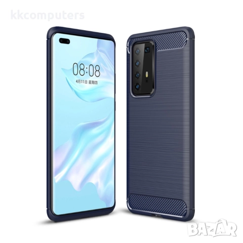 Huawei P40 Pro Удароустойчив Carbon Fiber Калъф и Протектор, снимка 5 - Резервни части за телефони - 51860686