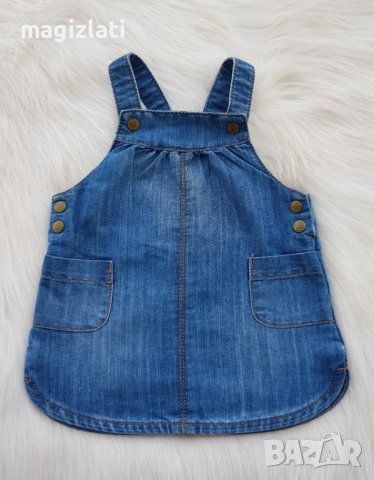 Дънков сукман за бебе 3-6 месеца, снимка 3 - Бебешки рокли - 37972821