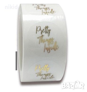 100 бр  pretty things малки самозалепващи лепенки стикери за ръчна изработка за подарък