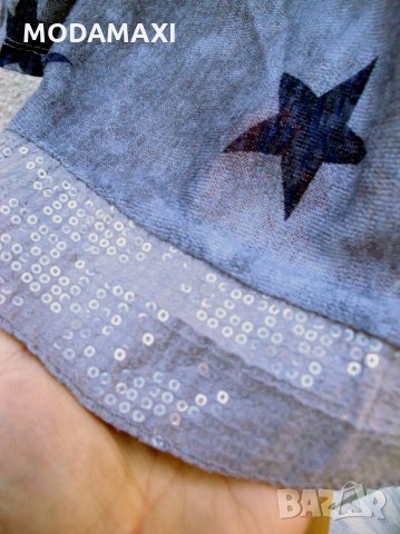 4XL Нова блуза с пайети на подгъва, снимка 3 - Блузи с дълъг ръкав и пуловери - 35246095