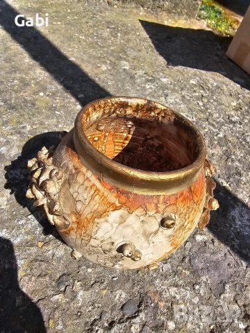 „Антична роза“ – Авторска декоративна ваза, снимка 2 - Декорация за дома - 53892674