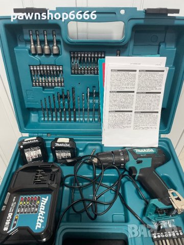 Винтоверт Makita HP333D с куфар пълен комплект накрайници, снимка 9 - Други инструменти - 42634115