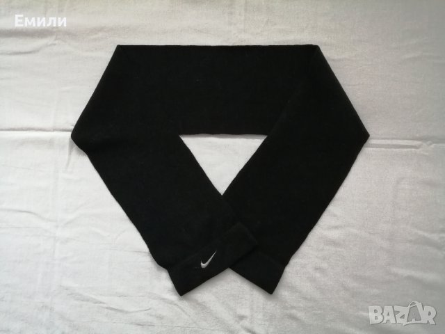 Nike оригинален унисекс черен тънък поларен шал, снимка 1 - Шалове - 44341664